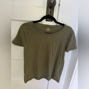 J. Crew Vintage Cotton Olive Green Women's Top